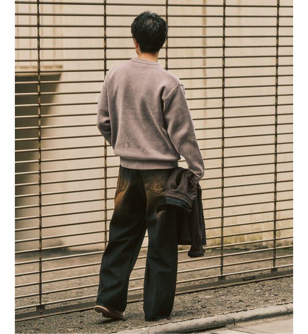 417 EDIFICE「追加 モールニット カラーリブ プルオーバー」|ニット・セーター|