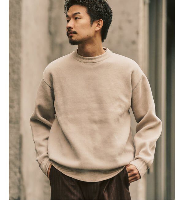 417 EDIFICE「追加 モールニット カラーリブ プルオーバー」|ニット・セーター|