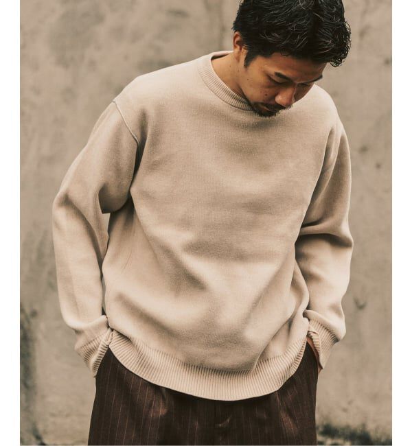 417 EDIFICE「追加 モールニット カラーリブ プルオーバー」|ニット・セーター|