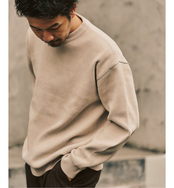 417 EDIFICE「追加 モールニット カラーリブ プルオーバー」|ニット・セーター|