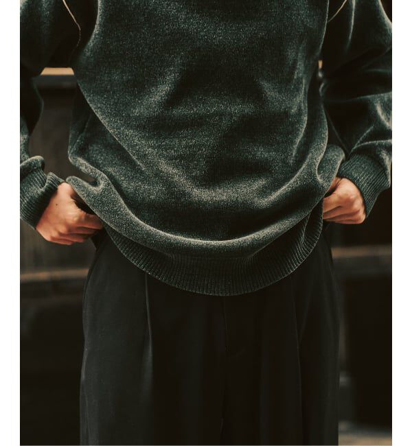 417 EDIFICE「追加 モールニット カラーリブ プルオーバー」|ニット・セーター|