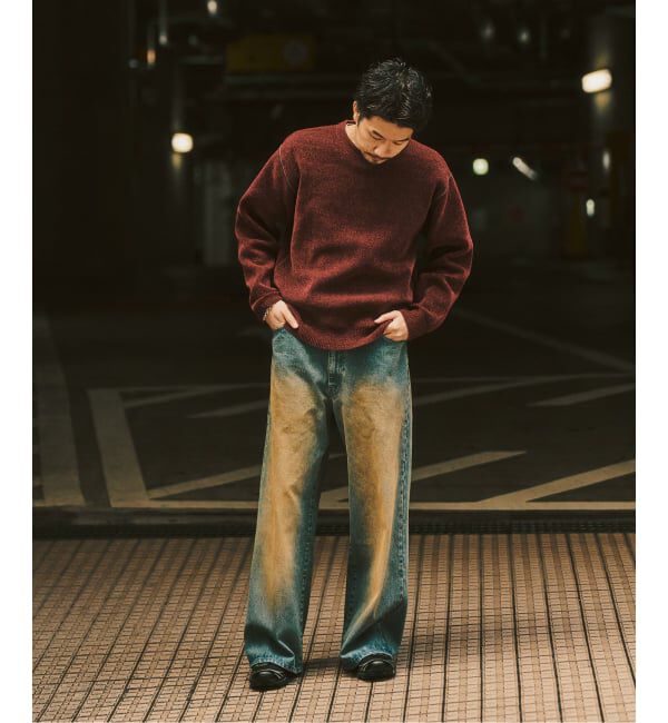 417 EDIFICE「追加 モールニット カラーリブ プルオーバー」|ニット・セーター|