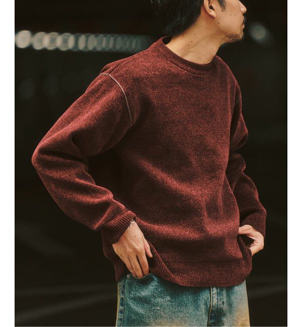 417 EDIFICE「追加 モールニット カラーリブ プルオーバー」|ニット・セーター|