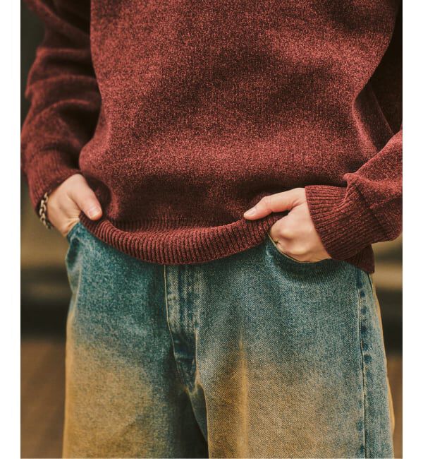 417 EDIFICE「追加 モールニット カラーリブ プルオーバー」|ニット・セーター|