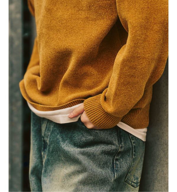 417 EDIFICE「追加 モールニット カラーリブ プルオーバー」|ニット・セーター|