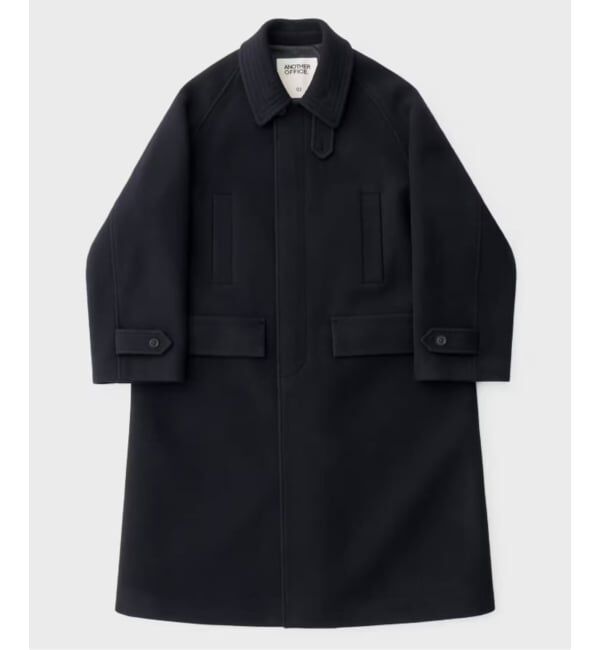 417 EDIFICE「追加【ANOTHER OFFICE/アナザーオフィス】 Voyager Bold Balmacaan Coat」|ステンカラーコート|ネイビー