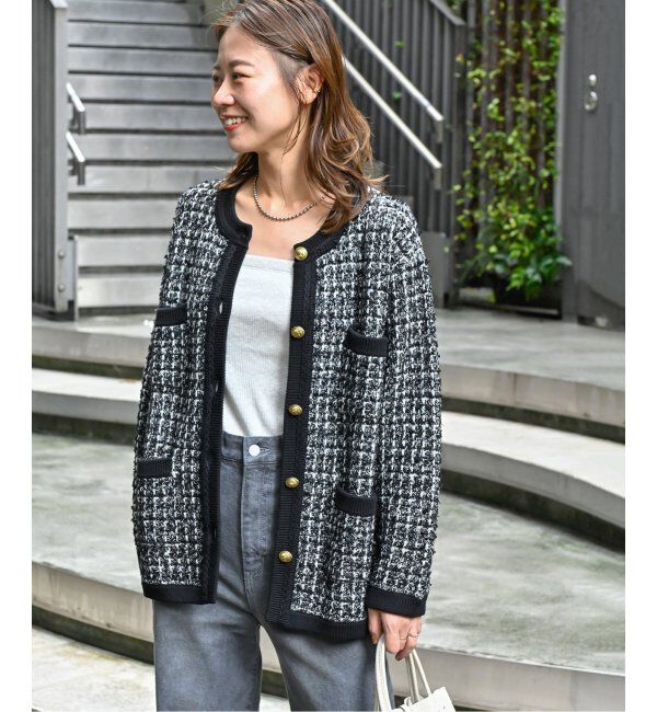 JOURNAL STANDARD relume「《追加》TWEEDYニットジャケット」|カーディガン|