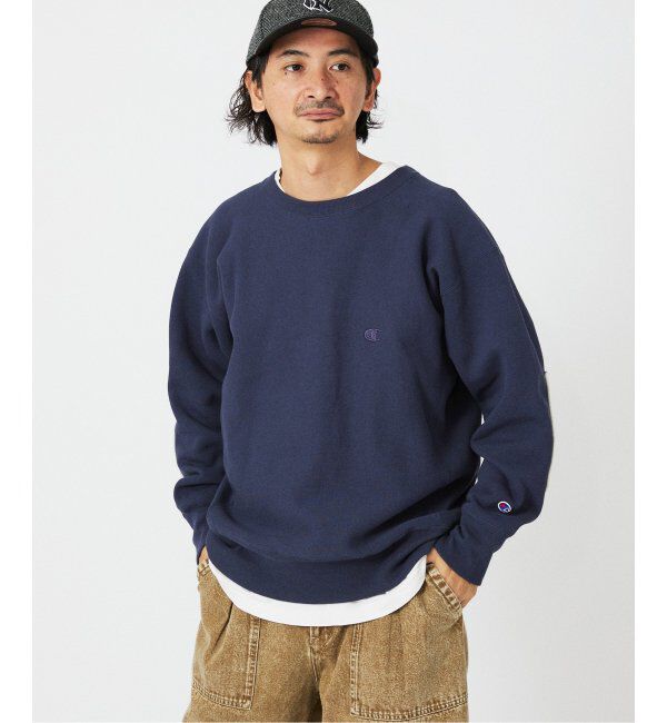 JOURNAL STANDARD relume「CHAMPION / チャンピオン 別注 R/W エルボーパッチ クルーネックスウェット」|スウェット・ジャージ|