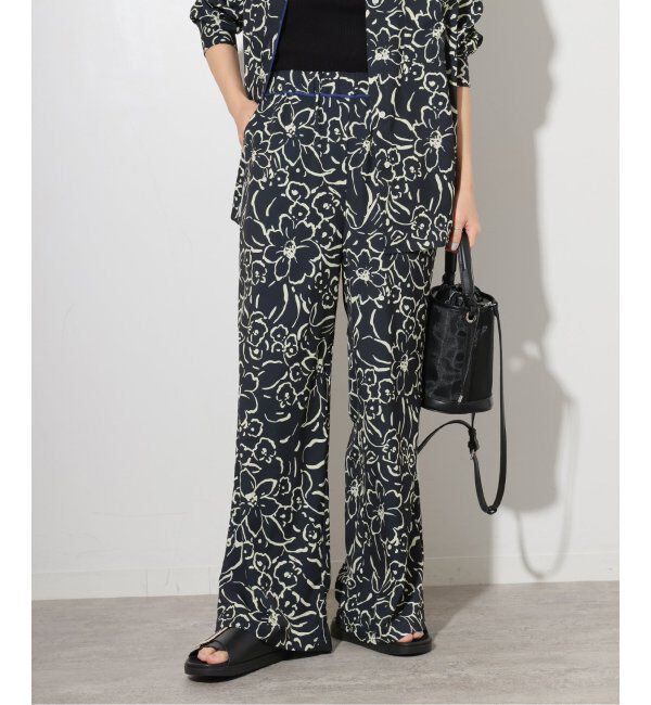 JOURNAL STANDARD relume「ラインフラワーイージーパンツ」|スラックス|ネイビー