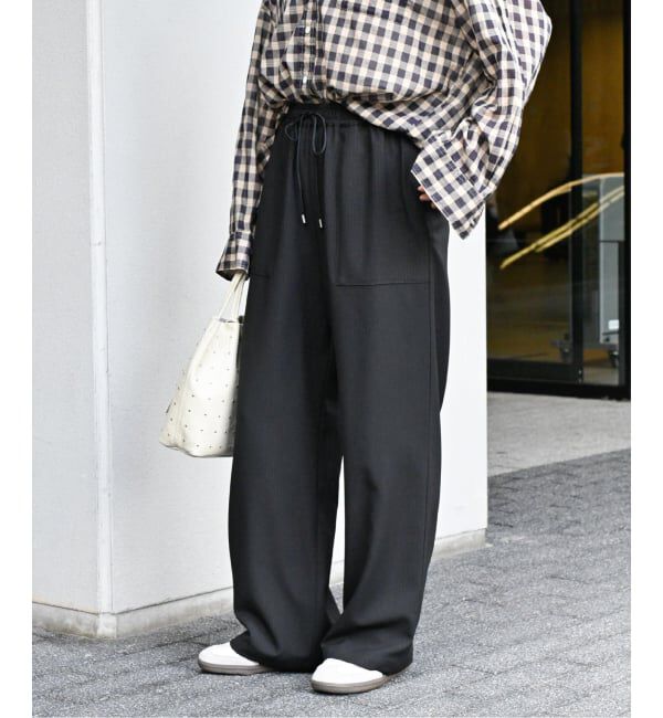 JOURNAL STANDARD relume「《追加 / 新色》フィルムストライプイージーパンツ」|その他|ブラック