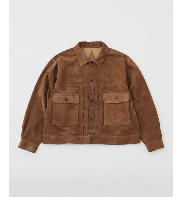 JOURNAL STANDARD「A LEATHER / エーレザー TRUCKER JACKET」|ライダースジャケット|キャメル