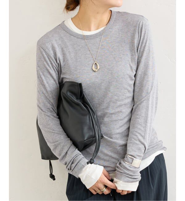 JOURNAL STANDARD「ウールMIX シアーロングT」|Tシャツ・カットソー|グレー