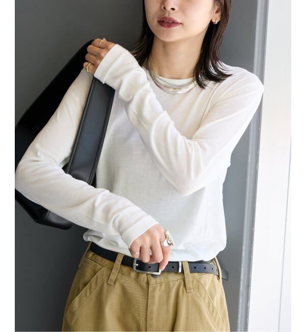 JOURNAL STANDARD「ウールMIX シアーロングT」|Tシャツ・カットソー|ホワイト