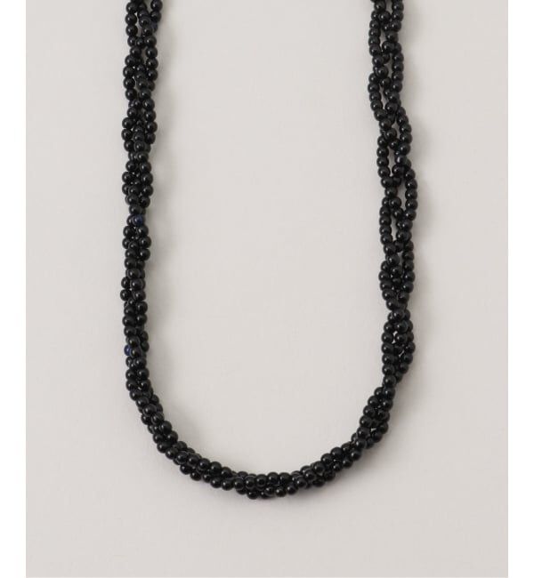 JOURNAL STANDARD relume「RELUME 3レンガラスビーズネックレス」|ネックレス|ブラック