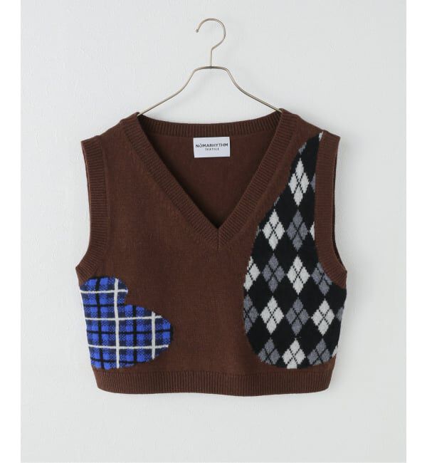 JOURNAL STANDARD「別注【NOMARHYTHM TEXTILE】Argyle KNIT VVT」|ベスト・ジレ|ブラウン