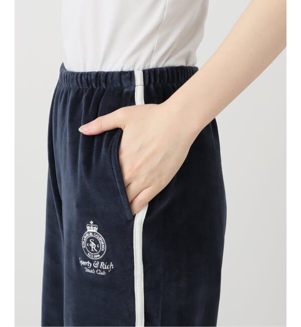 journal standard L'essage「【SPORTY&RICH/スポーティアンドリッチ】Crown Tennis Velour Sweatpant」|Tシャツ・カットソー|