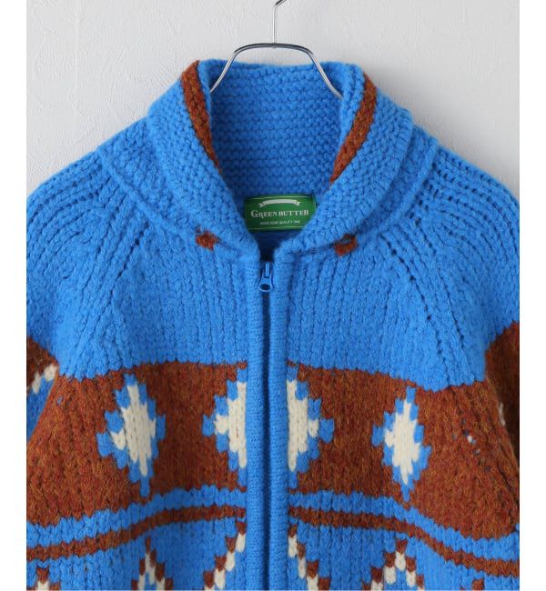 JOURNAL STANDARD relume「【GREEN BUTTER/グリーンバター】Big Dia Cowichan Cardigan」|カーディガン|