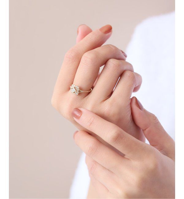 Lilas by Spick&Span「プリンセスカットダイヤリング K10」|リング|