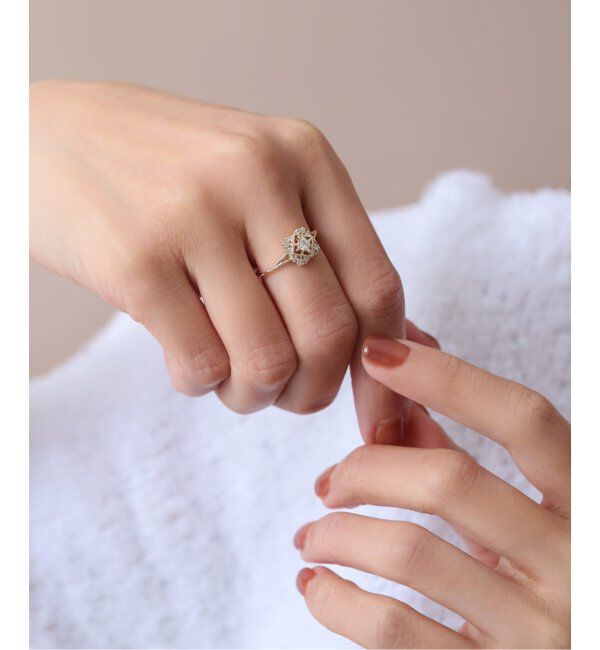 Lilas by Spick&Span「プリンセスカットダイヤリング K10」|リング|