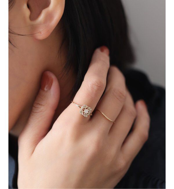 Lilas by Spick&Span「プリンセスカットダイヤリング K10」|リング|