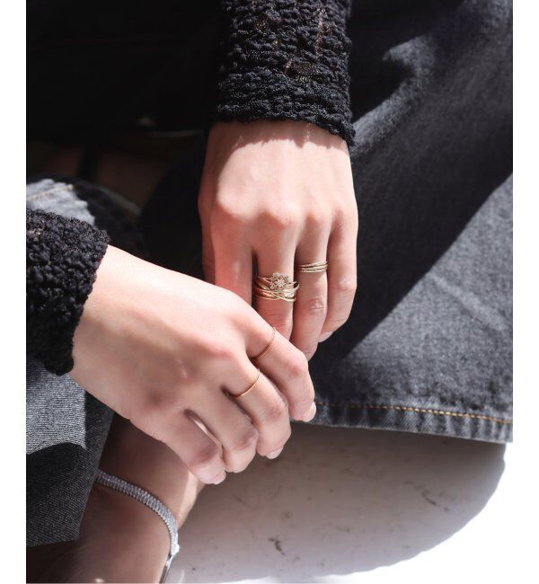 Lilas by Spick&Span「プリンセスカットダイヤリング K10」|リング|