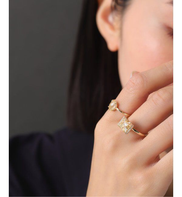 Lilas by Spick&Span「ルチルクォーツチェスカットリング K10」|リング|