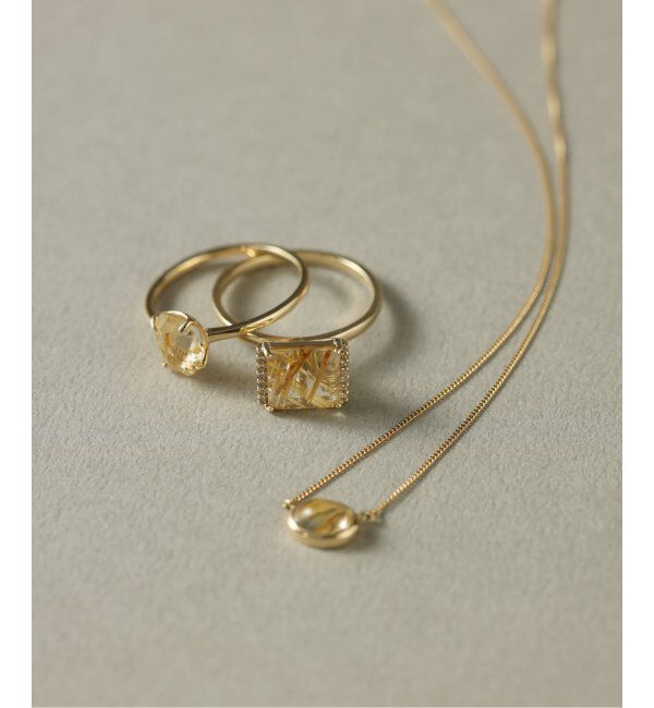 Lilas by Spick&Span「ルチルクォーツチェスカットリング K10」|リング|