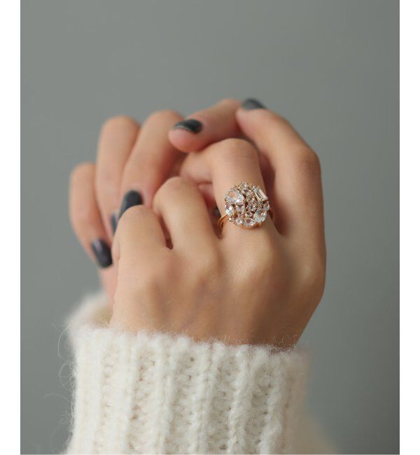 Lilas by Spick&Span「ミックスモチーフオーバルリング K10」|リング|