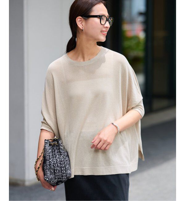 FRAMeWORK「≪追加≫ペーパーミックスポンチョニット2」|ニット・セーター|