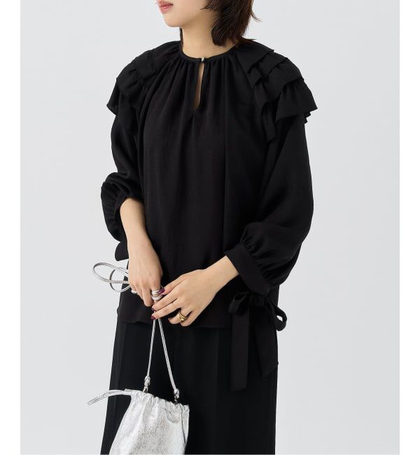 HARDY NOIR「ジョーゼットショルダーフリルブラウス」|シャツ・ブラウス|