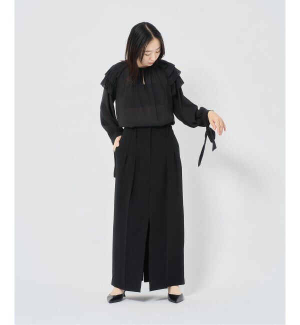 HARDY NOIR「ジョーゼットショルダーフリルブラウス」|シャツ・ブラウス|