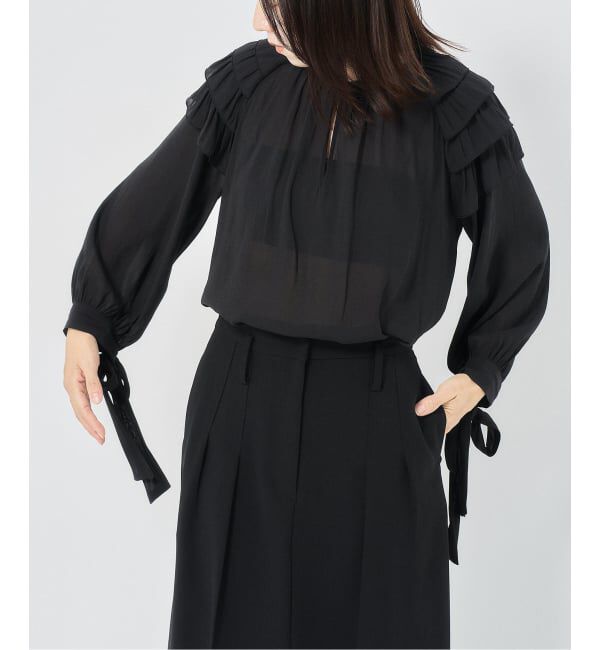 HARDY NOIR「ジョーゼットショルダーフリルブラウス」|シャツ・ブラウス|