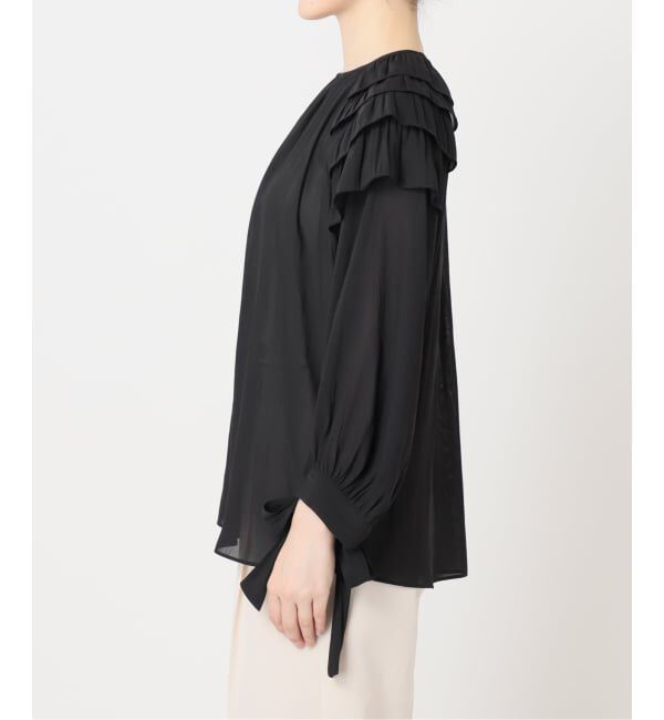 HARDY NOIR「ジョーゼットショルダーフリルブラウス」|シャツ・ブラウス|