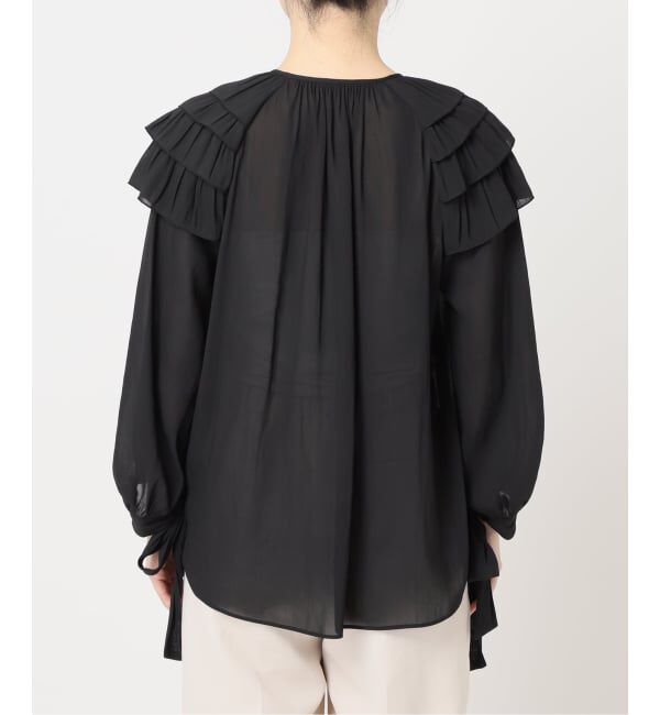 HARDY NOIR「ジョーゼットショルダーフリルブラウス」|シャツ・ブラウス|