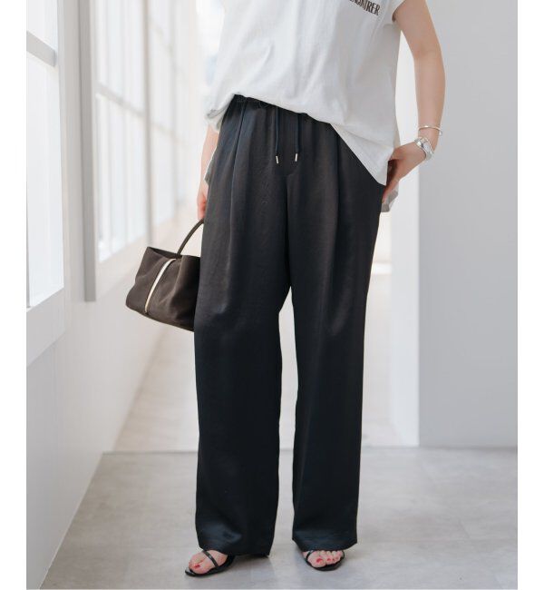 Spick and Span「《WEB限定 / 追加》ワッシャーサテンイージーパンツ」|その他|