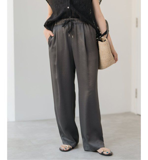 Spick and Span「《WEB限定 / 追加》ワッシャーサテンイージーパンツ」|その他|