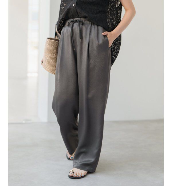 Spick and Span「《WEB限定 / 追加》ワッシャーサテンイージーパンツ」|その他|