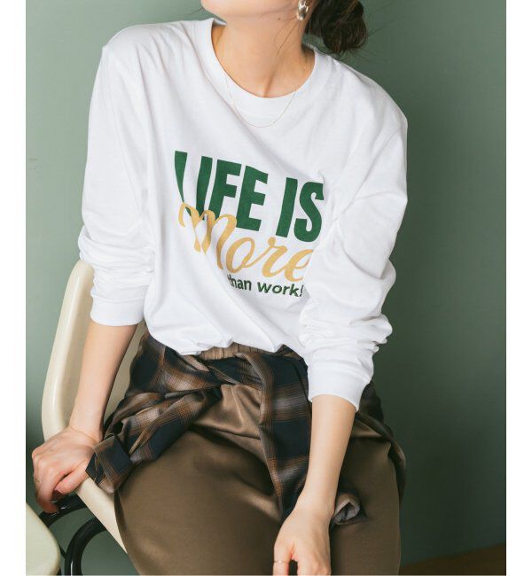 Spick and Span「GOOD ROCK SPEED / グッドロックスピード 別注lettered L/S Tシャツ」|Tシャツ・カットソー|ホワイト