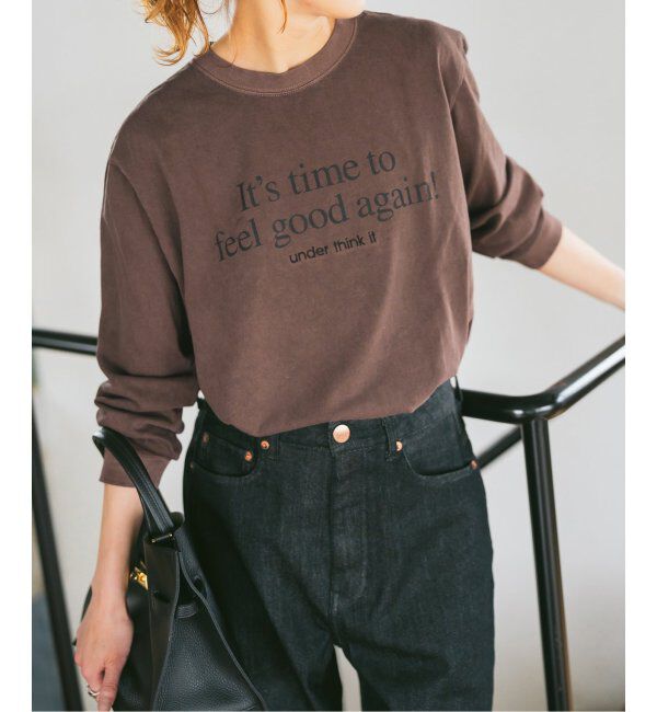 Spick and Span「GOOD ROCK SPEED / グッドロックスピード 別注lettered L/S Tシャツ」|Tシャツ・カットソー|ブラウン