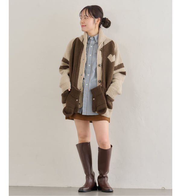 U by SPICK&SPAN「NEPAL HAND KNIT/ネパールハンドニット 別注ミトン」|手袋|