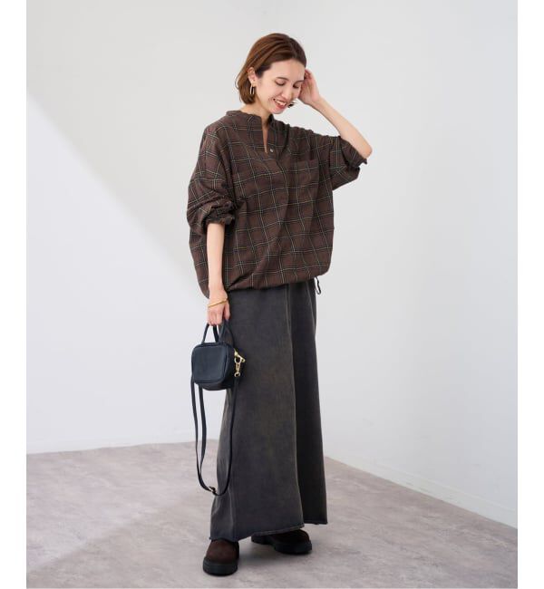 FRAMeWORK「シアーチェックドロストシャツ」|シャツ・ブラウス|