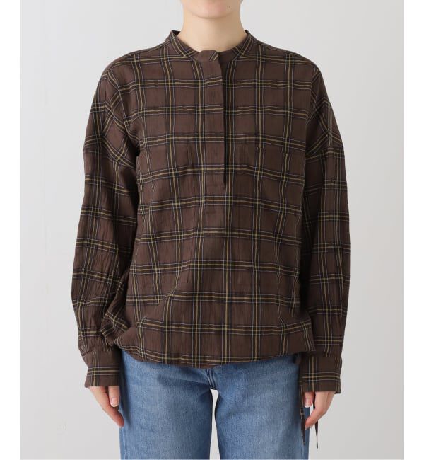 FRAMeWORK「シアーチェックドロストシャツ」|シャツ・ブラウス|