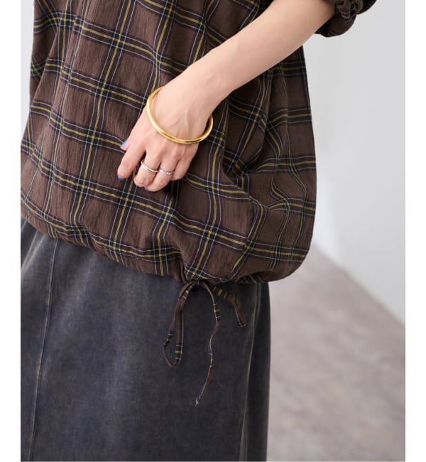 FRAMeWORK「シアーチェックドロストシャツ」|シャツ・ブラウス|