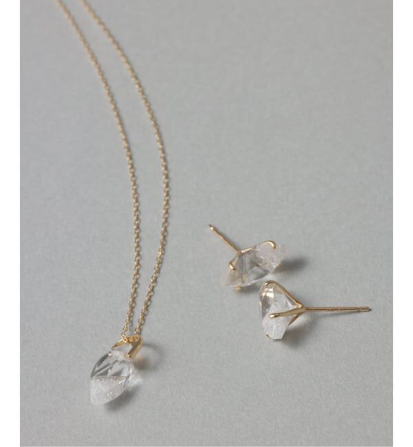 Lilas by Spick&Span「クラッシュクォーツピアス K10（両耳）」|ピアス|