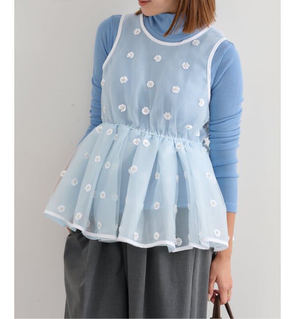 U by SPICK&SPAN「フラワースパンコールブラウス」|シャツ・ブラウス|