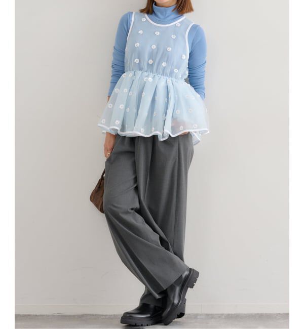 U by SPICK&SPAN「フラワースパンコールブラウス」|シャツ・ブラウス|