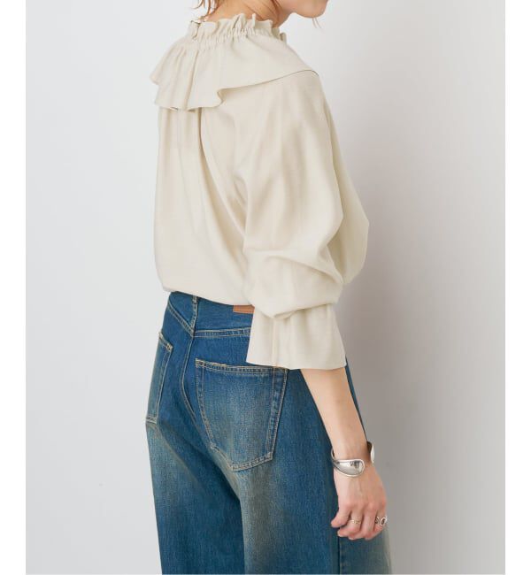 Spick and Span「ポリアセテートラッフルカラーブラウス」|シャツ・ブラウス|