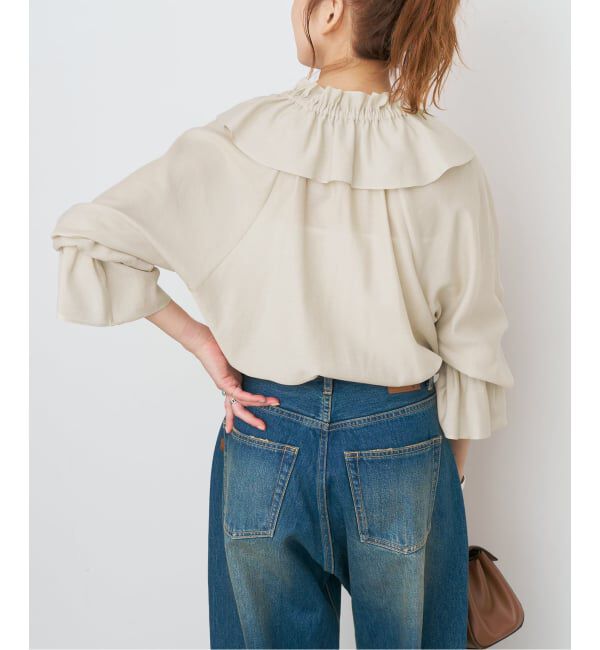 Spick and Span「ポリアセテートラッフルカラーブラウス」|シャツ・ブラウス|