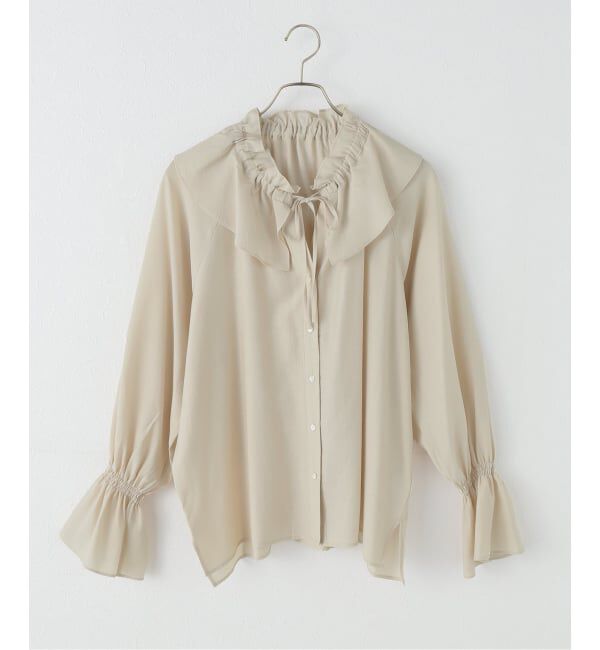 Spick and Span「ポリアセテートラッフルカラーブラウス」|シャツ・ブラウス|
