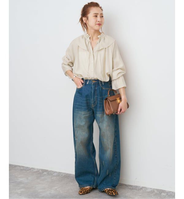 Spick and Span「ポリアセテートラッフルカラーブラウス」|シャツ・ブラウス|